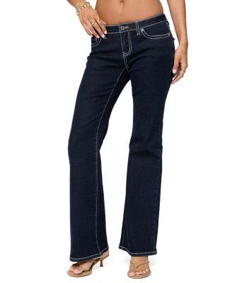 Louis Contrast Low Rise Jeans in Blue Wash by EDIKTED