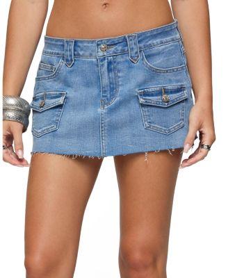 Lury Denim Mini Skort by EDIKTED
