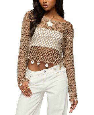Macarena Crochet Charm Top by EDIKTED