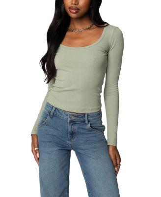Makenna Scoop Neck Top by EDIKTED
