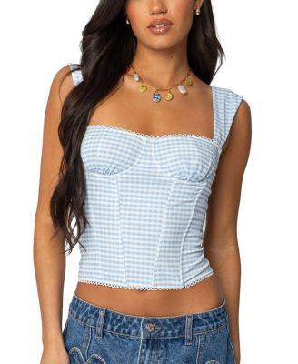 Marcella Wide Strap Mesh Corset by EDIKTED