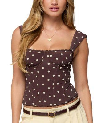 Marcella Wide Strap Mesh Corset by EDIKTED