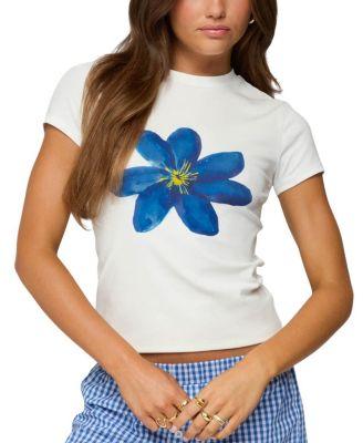Marelle Flower Graphic T-Shirt by EDIKTED