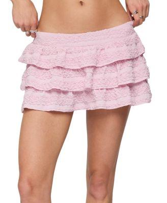 Margaux Textured Ruffle Mini Skort by EDIKTED