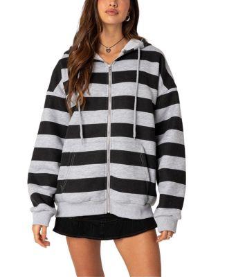 Maritza Oversized Zip Up Hoodie by EDIKTED