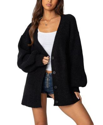 Mathilde Oversized V Neck Cardigan by EDIKTED