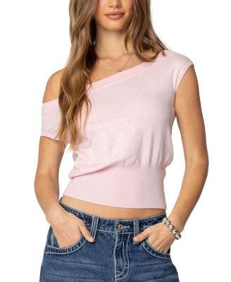 Michaela Off Shoulder Knit Top by EDIKTED