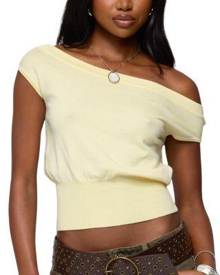 Michaela Off Shoulder Knit Top by EDIKTED