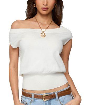 Michaela Off Shoulder Knit Top by EDIKTED