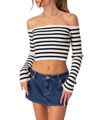 Miranda Off Shoulder Knit Top by EDIKTED