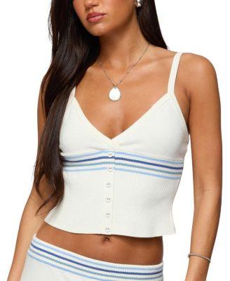 Miya Stripey Ribbed Knit Tank Top by EDIKTED