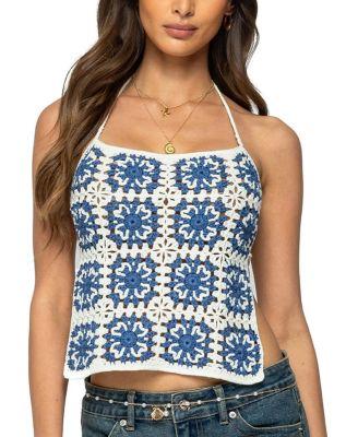 Naia Backless Crochet Top by EDIKTED