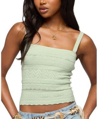 Naia Pointelle Knit Tank Top by EDIKTED