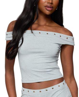 Neriah Grommet Off Shoulder Top by EDIKTED