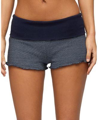 Nour Contrast Striped Foldover Shorts by EDIKTED