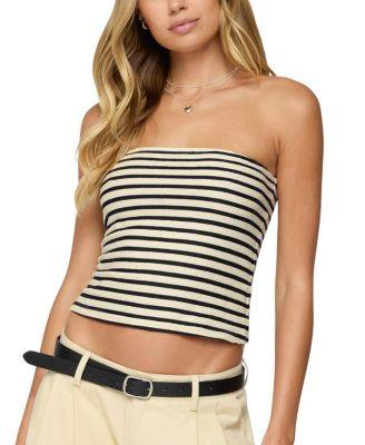 Odora Striped Tube Top by EDIKTED