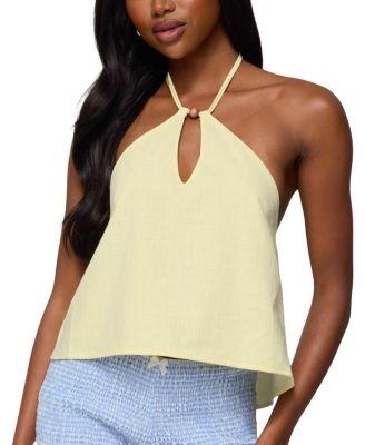Oliviana Linen Look Halter Top by EDIKTED Oliviana Linen Look Halter Top by EDIKTED