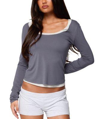 Orella Contrast Layered Long Sleeve Top by EDIKTED
