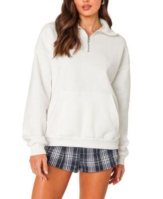 Oversized Quarter Zip Sweatshirt by EDIKTED