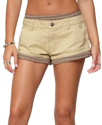 Peekaboo Plaid Boxer Shorts by EDIKTED