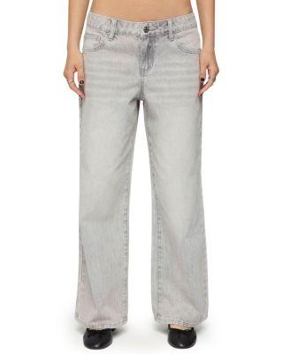 Petite Magda Acid Wash Low Rise Baggy Jeans by EDIKTED