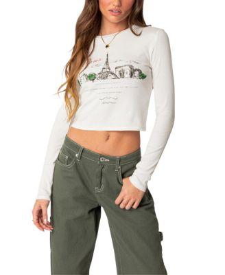 Phillipa Long Sleeve Tee by EDIKTED