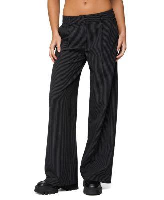 Pinstripe Tailored Straight Leg Pants by EDIKTED