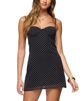 Polka Dot Cupped Chiffon Mini Dress by EDIKTED