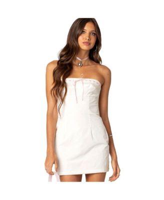 Poplin bustier mini dress by EDIKTED