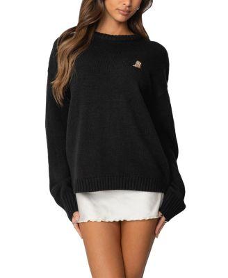 Puppy Love Embroidered Sweater by EDIKTED