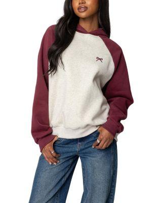 Raglan Bow Oversized Hoodie by EDIKTED