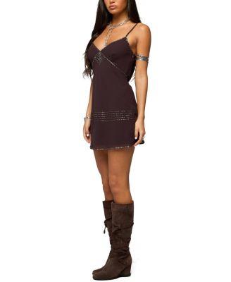 Raquelle Beaded Mini Dress by EDIKTED