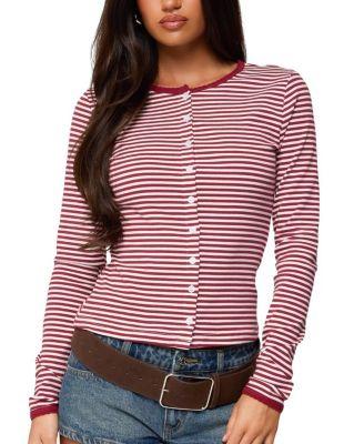 Rayla Striped Button Up Top by EDIKTED