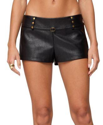 Reese Studded Faux Leather Micro Shorts by EDIKTED