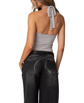 Reissa Criss Cross Halter Top by EDIKTED