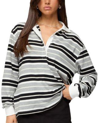 Renya Striped Rugby Shirt by EDIKTED