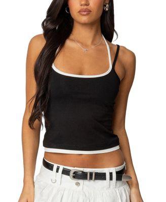 Roya Layered Halter Tank Top by EDIKTED