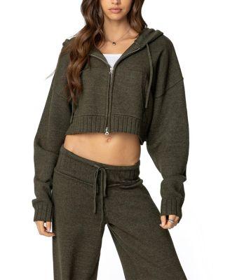 Russell Knit Hooded Cardigan by EDIKTED