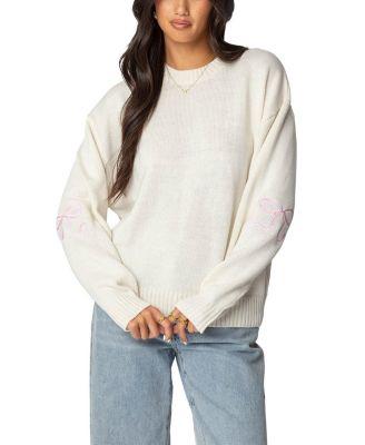 Rutie Bow Patch Sweater by EDIKTED