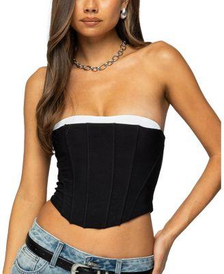 Ryla Contrast Layered Mesh Corset by EDIKTED