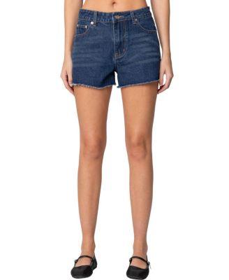 Sahara High Rise Denim Shorts by EDIKTED