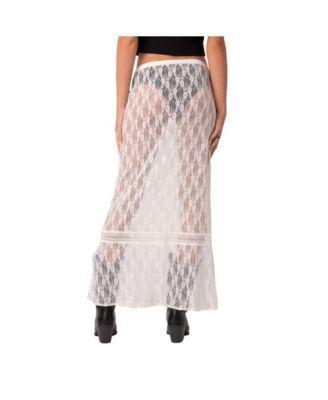 Sandra Sheer Lace Maxi Skirt by EDIKTED