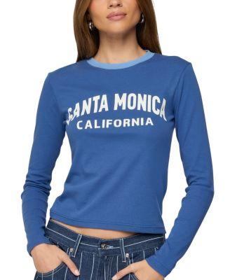 Santa Monica Long Sleeve T Shirt by EDIKTED