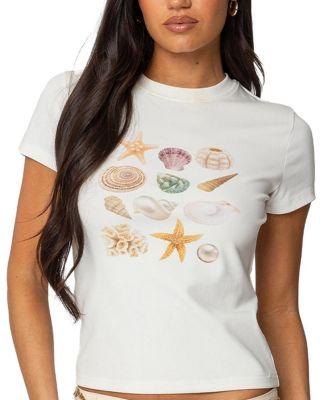 Seashells Graphic T Shirt by EDIKTED