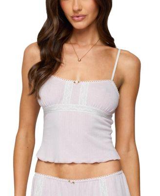 Sephi Lacey Pointelle Tank Top by EDIKTED
