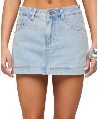 Shanice Denim Mini Skort by EDIKTED