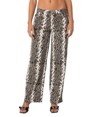 Snakescale Printed Low Rise Jeans in Snake by EDIKTED