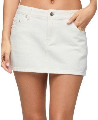 Spencer Low Rise Denim Micro Skirt by EDIKTED