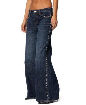 Stassie Studded Low Rise Jeans by EDIKTED