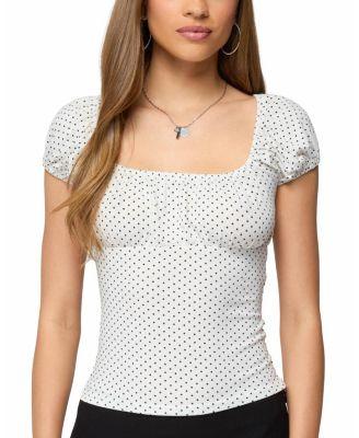 Stefania Polka Dot Top by EDIKTED